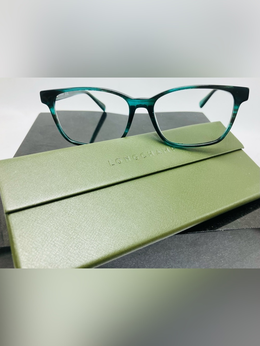 LONGCHAMP PARIS LO2678 306 Eyeglasses Frames Green Marble Glasses